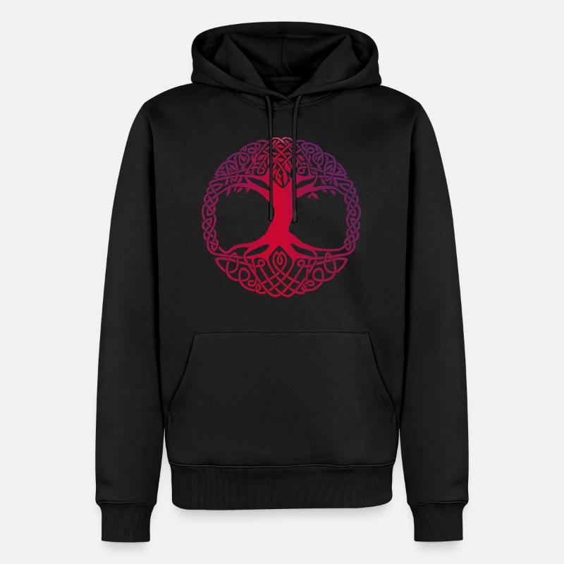 Arbre de vie - Arbre du Monde - Yggdrasil - Sweat à capuche Premium bio Homme - noir