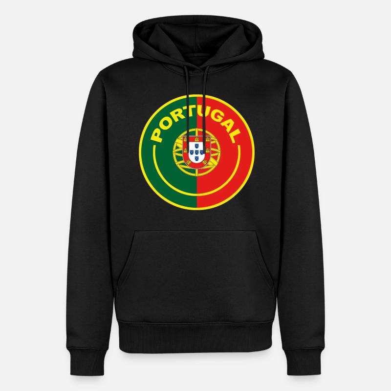 Portugal 01 - Sweat à capuche Premium bio Homme - noir