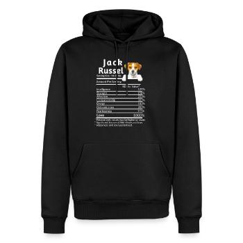 Jack Russel Fakten Ernährung - Männer Premium Bio Hoodie - Schwarz - Vorne - Nico (187cm)