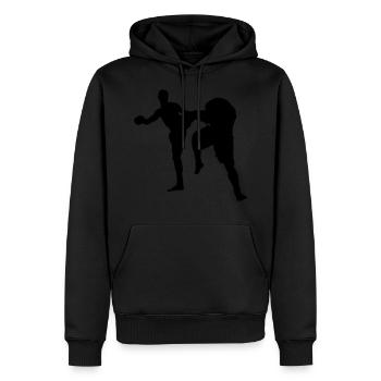 muay thai kickboxen - Männer Premium Bio Hoodie - Schwarz - Vorne - Nico (187cm)