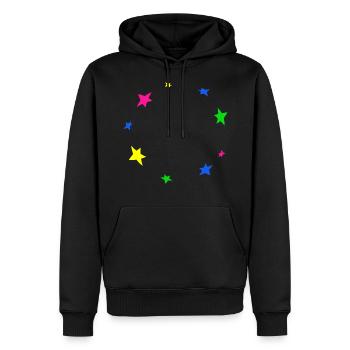 Étoile cercle cadre décoration étoile décor coloré - Sweat à capuche Premium bio Homme - noir - Devant - Nico (187cm)