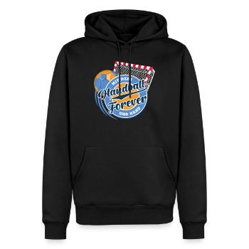 Le handball pour toujours - Sweat à capuche Premium bio Homme - noir - Devant - Nico (187cm)