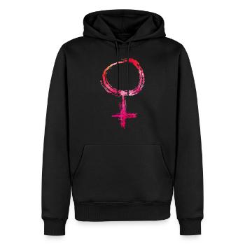 Girl Weiblich Symbol Bunt - Männer Premium Bio Hoodie - Schwarz - Vorne - Nico (187cm)