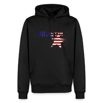 STAR DU ROCK - Sweat à capuche Premium bio Homme - noir - Devant - Nico (187cm)