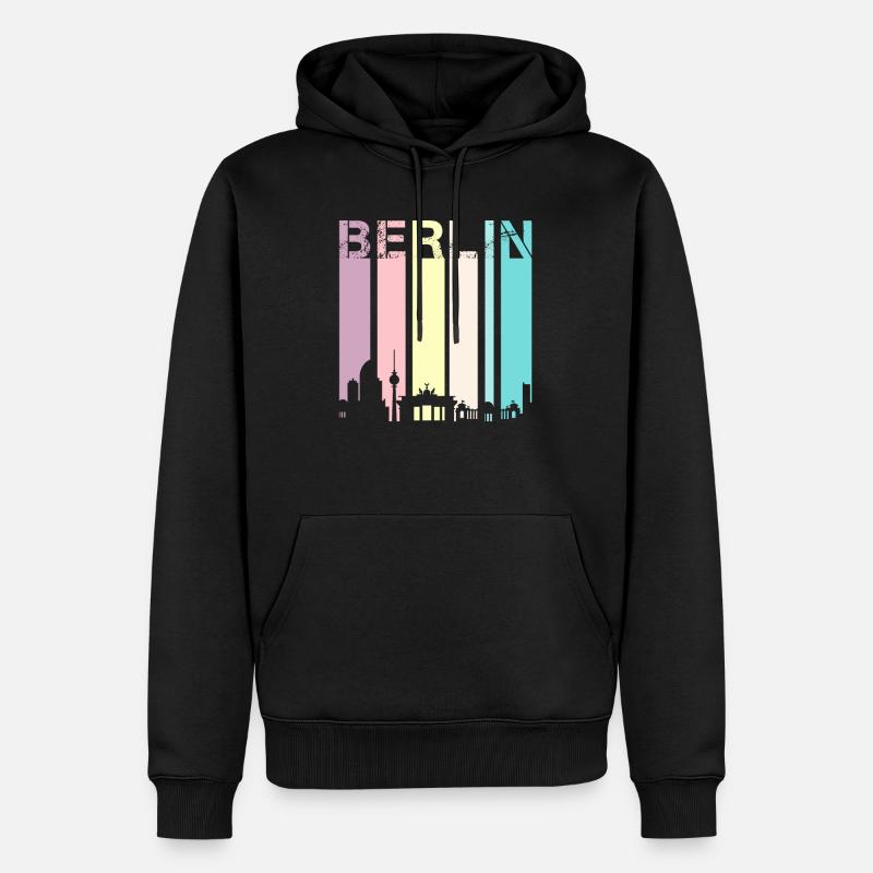 Berlin - Männer Premium Bio Hoodie - Schwarz