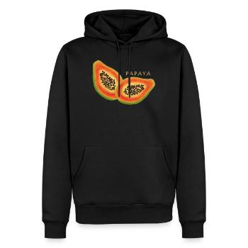 Papaye - Sweat à capuche Premium bio Homme - noir - Devant - Nico (187cm)