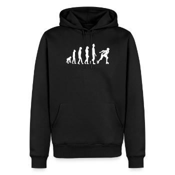 Inliner Inlineskater Skating Evolution - Männer Premium Bio Hoodie - Schwarz - Vorne - Nico (187cm)