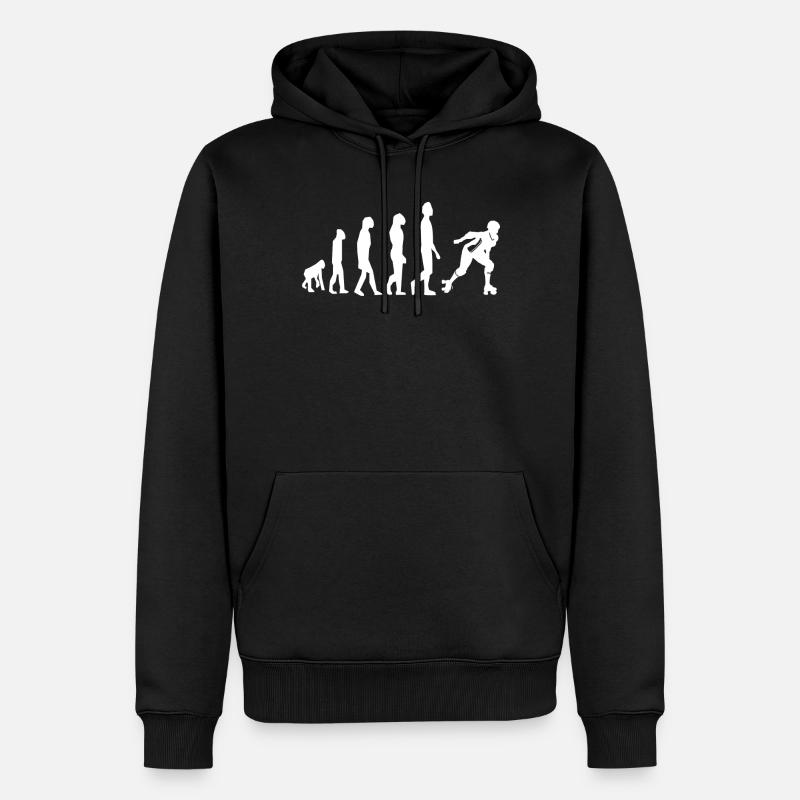 Inliner Inlineskater Skating Evolution - Männer Premium Bio Hoodie - Schwarz