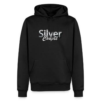Paire d'argent - Sweat à capuche Premium bio Homme - noir - Devant - Nico (187cm)