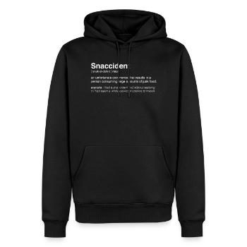 Snaccident - Accident de collation - Sweat à capuche Premium bio Homme - noir - Devant - Nico (187cm)