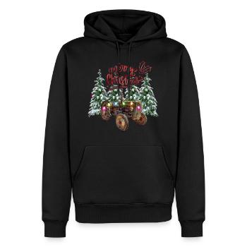 Weihnachtstraktor - Männer Premium Bio Hoodie - Schwarz - Vorne - Nico (187cm)