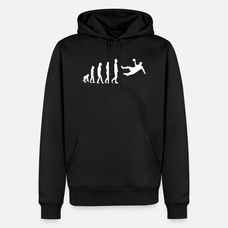 Handball Evolution - Männer Premium Bio Hoodie - Schwarz