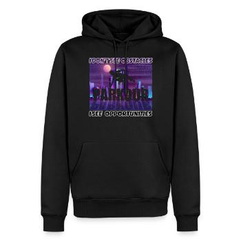 Idée cadeau Parkour Freerunner Traceur Le Parcour - Sweat à capuche Premium bio Homme - noir - Devant - Nico (187cm)
