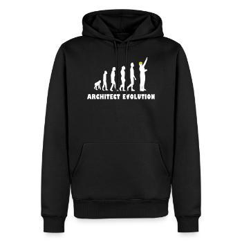 Architect Evolution - Men’s Premium Organic Hoodie - black - Front - Nico (187cm)