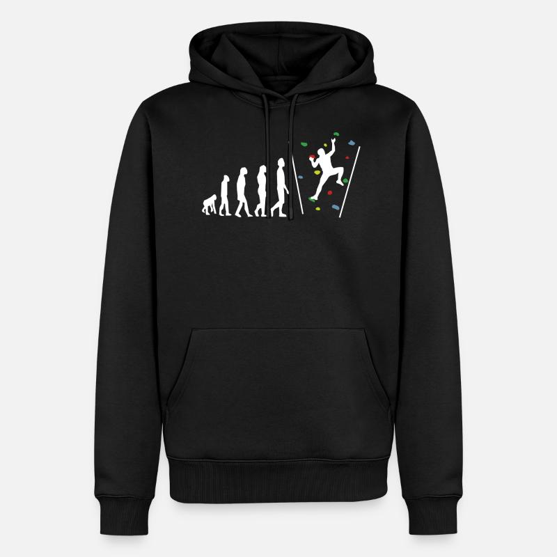 Bouldering Bouldern Evelution - Männer Premium Bio Hoodie - Schwarz