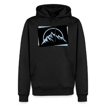 Montagnes symbole de la nature icône - Sweat à capuche Premium bio Homme - noir - Devant - Nico (187cm)