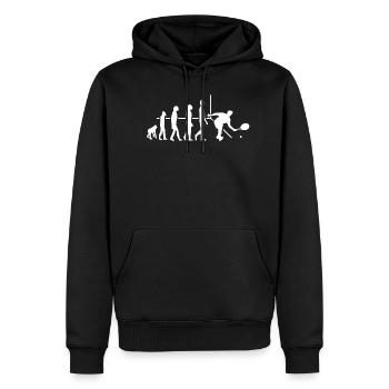 Squash Evolution - Sweat à capuche Premium bio Homme - noir - Devant - Nico (187cm)