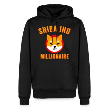 Shiba Inu Token - Shiba inu coin, shib coin, shib - Men’s Premium Organic Hoodie - black - Front - Nico (187cm)