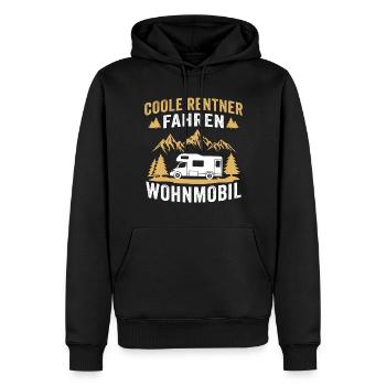 coole Rentner fahren wohnmobil - Männer Premium Bio Hoodie - Schwarz - Vorne - Nico (187cm)