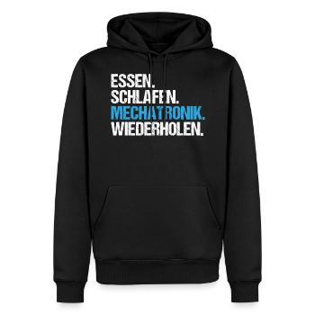 Mechatroniker Mechatronik Mechatronics Engineer - Männer Premium Bio Hoodie - Schwarz - Vorne - Nico (187cm)