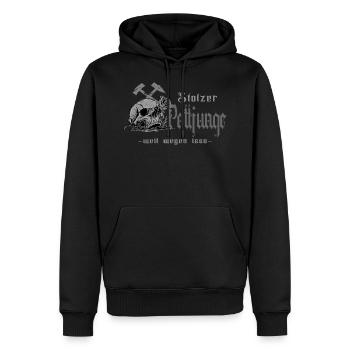 Ruhrpott Pottjunge - Männer Premium Bio Hoodie - Schwarz - Vorne - Nico (187cm)