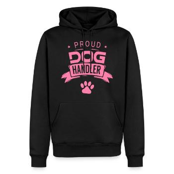 Maître de chien fière guide de chien Mama chien de service - Sweat à capuche Premium bio Homme - noir - Devant - Nico (187cm)