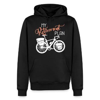 Balade à vélo Cyclisme - Sweat à capuche Premium bio Homme - noir - Devant - Nico (187cm)