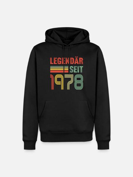 Legendär seit 1978 - Männer Premium Bio Hoodie - Schwarz