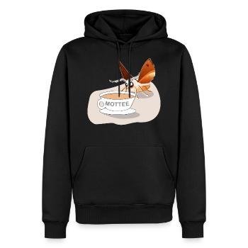 Moth Moth Moth Shirt Design Motif Gift - Men’s Premium Organic Hoodie - black - Front - Nico (187cm)