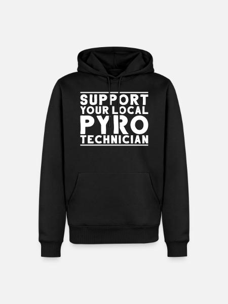 Fuochi pirotecnici Pirotecnici Pirotecnici - Felpa con cappuccio ecologica premium da uomo - nero
