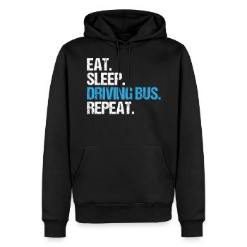Bus bus Bus Driver Bus bus de ligne cadeau - Sweat à capuche Premium bio Homme - noir - Devant - Nico (187cm)