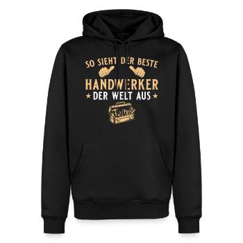 Heimwerker Schrauber Papa Bester Handwerker - Männer Premium Bio Hoodie - Schwarz - Vorne - Nico (187cm)