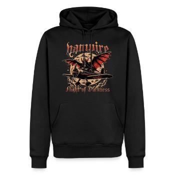 Horror - Vampire Flight of Darkness - Männer Premium Bio Hoodie - Schwarz - Vorne - Nico (187cm)