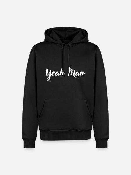 Yeah Man - Sweat à capuche Premium bio Homme - noir