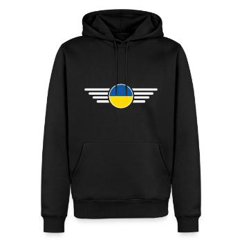 T-shirt de style Royaume-Uni - Sweat à capuche Premium bio Homme - noir - Devant - Nico (187cm)