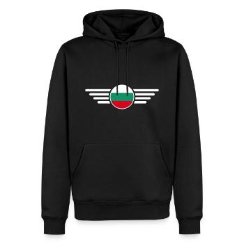 Bulgarien Stil Design T-Shirt - Männer Premium Bio Hoodie - Schwarz - Vorne - Nico (187cm)