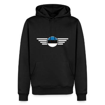 Estland Stil Design T-Shirt - Männer Premium Bio Hoodie - Schwarz - Vorne - Nico (187cm)