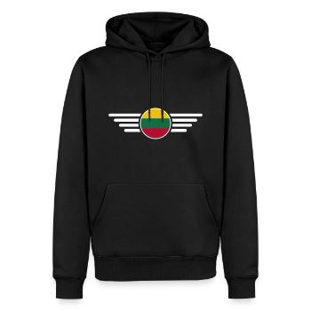 Litauen Stil Design T-Shirt - Männer Premium Bio Hoodie - Schwarz - Vorne - Nico (187cm)