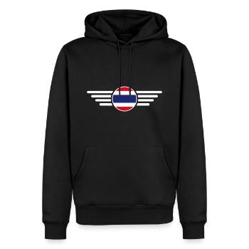 Thaïlande Style Design T-shirt - Sweat à capuche Premium bio Homme - noir - Devant - Nico (187cm)