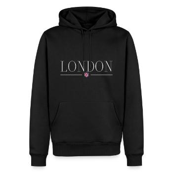 Londoner Stil Desing T-Shirt - Männer Premium Bio Hoodie - Schwarz - Vorne - Nico (187cm)
