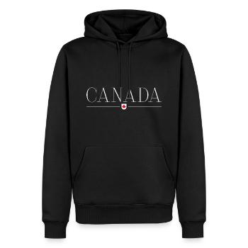 J’aime le Canada - Sweat à capuche Premium bio Homme - noir - Devant - Nico (187cm)
