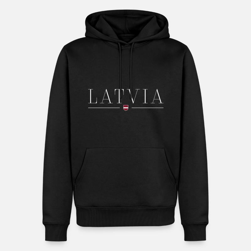 T-shirt Lettonie : Baltic Elegance - Sweat à capuche Premium bio Homme - noir