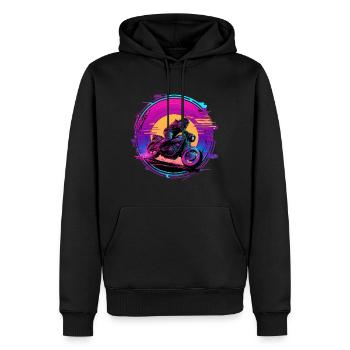 Motorrad Motorbike - Männer Premium Bio Hoodie - Schwarz - Vorne - Nico (187cm)