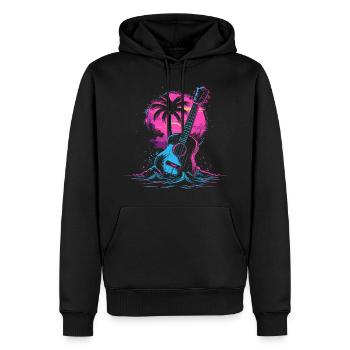 Ukulele 80er Jahre Look - Männer Premium Bio Hoodie - Schwarz - Vorne - Nico (187cm)