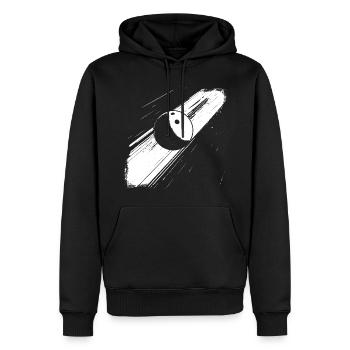 Boule de bowling - Sweat à capuche Premium bio Homme - noir - Devant - Nico (187cm)