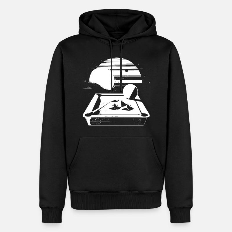 Graphismes de billard - Sweat à capuche Premium bio Homme - noir