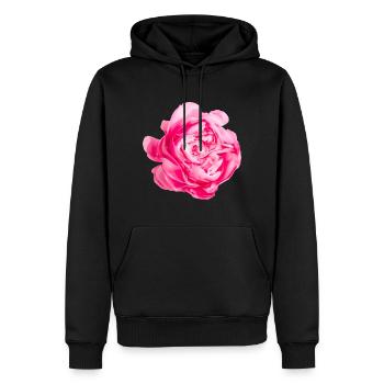 Fleur Princesse Alexandra de Kent Rose - Sweat à capuche Premium bio Homme - noir - Devant - Nico (187cm)