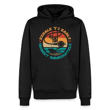 Plongeurs Plongée sous-marine Plongée - Sweat à capuche Premium bio Homme - noir - Devant - Nico (187cm)