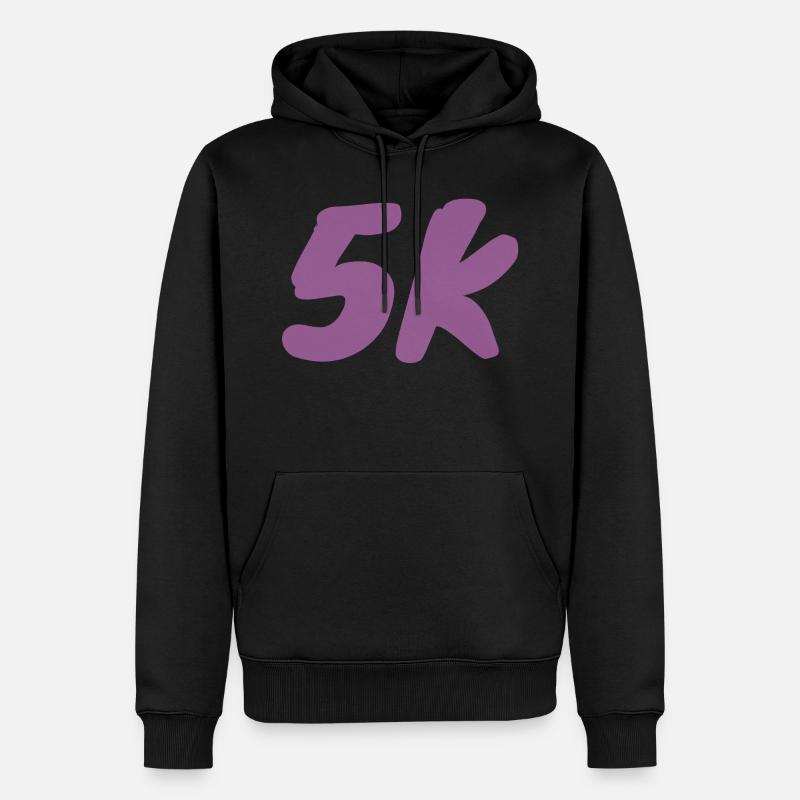 5K_langsame Läufer - Männer Premium Bio Hoodie - Schwarz