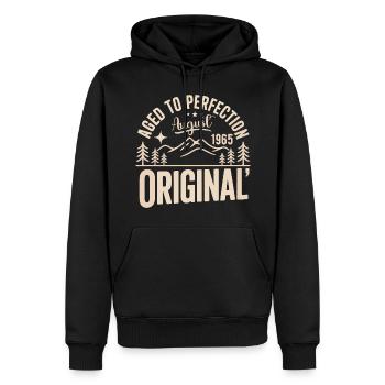 August 1965 – Legende der Gipfel und Berge - Männer Premium Bio Hoodie - Schwarz - Vorne - Nico (187cm)